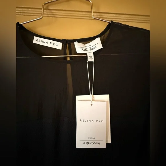 Rejina Pyo Little Black Silk Dress NWT 06 - Picture 5 of 8